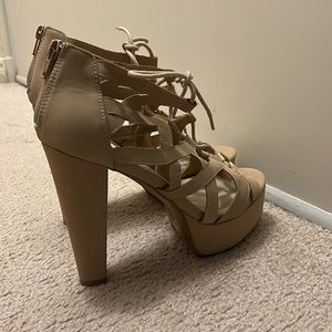 High nude heels